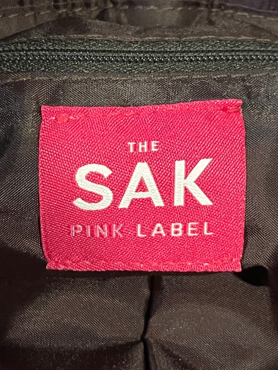 The Sak Pink Label Brown Patterned Knit & Leather Shoulder Bag - Picture 9 of 10